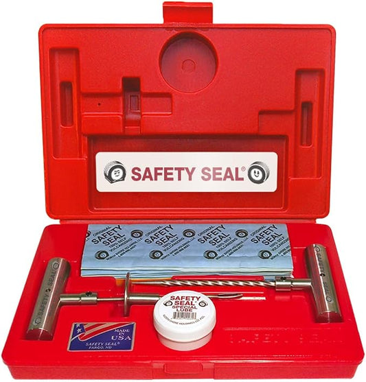 Safety Seal Truck Tire Repair Kit – Deluxe Case Kit, 30 Repairs, 8" Plug Strings, 7" Probe Tool, Tubeless Tire Repair Kit for Trucks, Off-Road & Commercial Vehicles