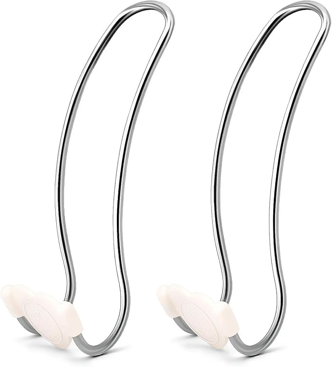 Heavy Duty Car Seat Headrest Hooks for Purse, Backpack Grocery Bags-2 PackMetal Auto Backseat Organizer with Non-Slip Rubber Covers – Multi-Purpose Hanging Hooks for Home, Office & Door