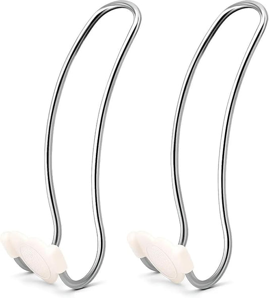 Heavy Duty Car Seat Headrest Hooks for Purse, Backpack Grocery Bags-2 PackMetal Auto Backseat Organizer with Non-Slip Rubber Covers – Multi-Purpose Hanging Hooks for Home, Office & Door