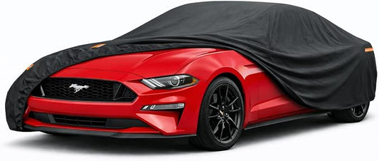 Muscle Car Covers for Automobiles, 6 Layers Heavy Car Cover Universal Fit for Ford Mustang Shelby, Chevy Camaro, BMW M4/4 Series, Lexus RC/LC, Hyundai Genesis Coupe, Nissan GTR