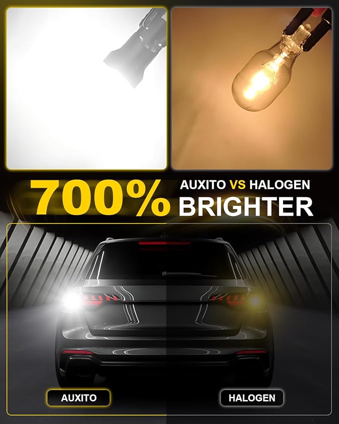 AUXITO 2026 Latest 921 LED Bulb Reverse Lights, 700% Super Bright 912 T15 LED Backup Light, CAN-Bus Error Free 906 922 W16W LED Bulbs for Reverse Back Up Marker Lights, 6500K White