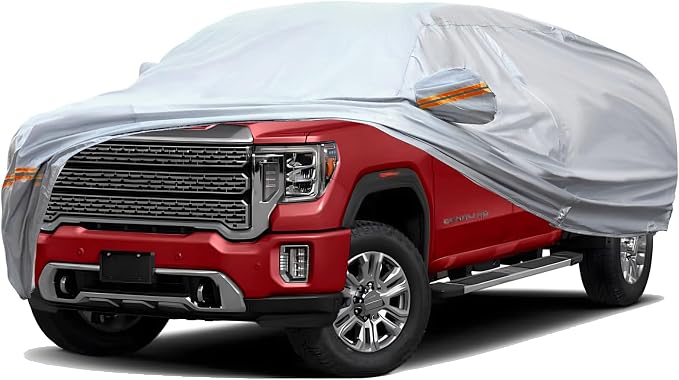 TUCAREST 6 Layers Full Car Cover for Pickup/Truck - Waterproof, Insulated, Anti-UV, Snow-Proof, Anti-Wind, All-Weather, Thickened Protection, up to 260 in