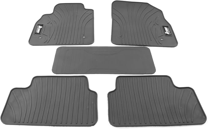 Fit 2008-2015 Chevrolet Cruze Custom Fit Floor Mat IKON Style Gray | IKON MOTORSPORTS, Fit 16 Cruze Limited, Latex Heavy Duty All Weather Season Car Auto Front Rear Carpets Liner 5PC