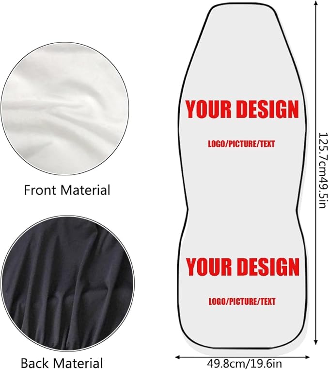 Customized Car Seat Cover for Front Seat - SUV Truck Sedan Van, Printed High Back Saddle Blankets Auto Seat Protectors, Fit Most Vehicles, Auto Seat Accessories