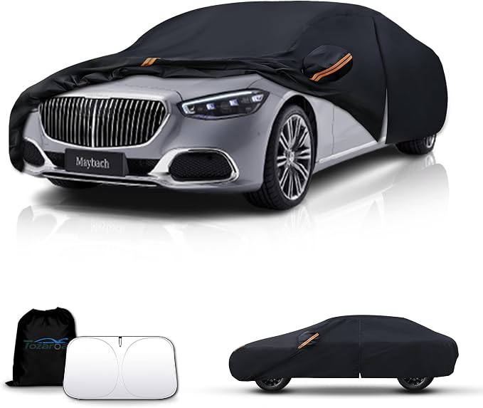 Car Cover Outdoor Coupe Covers(Length up to 218 inch) Universal Fit for Mercedes-Benz S-Class,BMW 7 Series,BMW i7,Audi A8 S8,Cadillac DeVille,Bel Air,Caprice, etc,Size C6(See Size Chart)