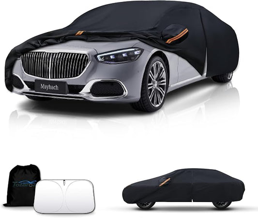 Car Cover Outdoor Coupe Covers(Length up to 218 inch) Universal Fit for Mercedes-Benz S-Class,BMW 7 Series,BMW i7,Audi A8 S8,Cadillac DeVille,Bel Air,Caprice, etc,Size C6(See Size Chart)