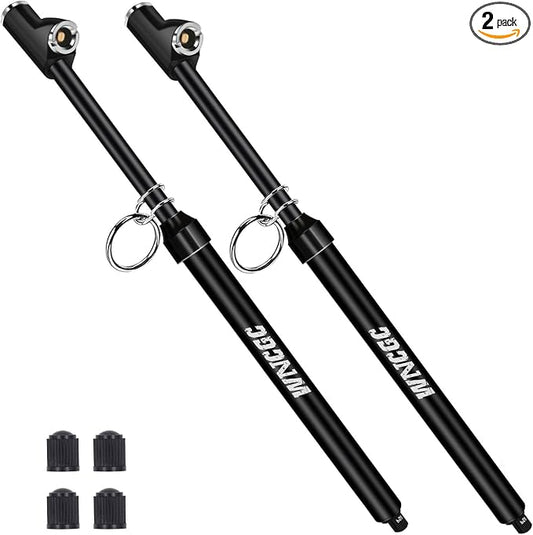 Dual Head Tire Pressure Gauge, Heavy Duty Air Gauge Tire Pressure with Two Side Aluminum Scaleplate, Truck Tire Gauges for Tire Pressure Range to 10-150 PSI, Black, 2 Pack