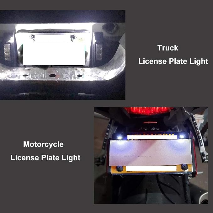 License Plate Light, License Tag Screw Bolt LED, Super Bright 12V Waterproof License Plate LED Bulb Motorcycle Tag Lights Legal for Motorcycle Bike Truck RV ATV, Cool White(4PCS)