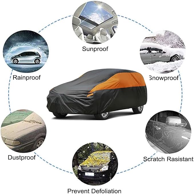 GUNHYI SUV Car Cover for Automobiles All Weather Waterproof, Universal Fit Toyota RAV4/4Runner, Honda CRV, Hyundai Santa Fe, Nissan Rogue, Subaru Outback, Kia Sorento etc.