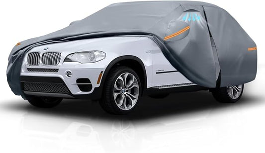 Waterproof BMW X5(2013-2026) Car Cover with Breathable Vents, [Upgrade] Premium Covers with Cotton Liner and Zipper Door, Sun Rain Snow Dust Uv Protection.(Gift with Towel)