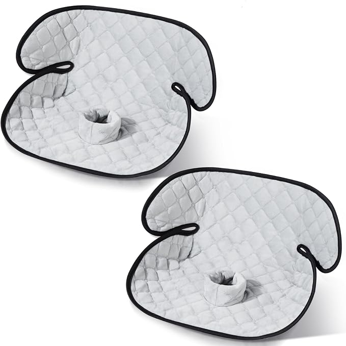 2 Pack Waterproof Piddle Pads, Potty Training Car Seat Protector & Reusable Liner – Non-Slip, Leak-Proof Cover for Car Seats, Strollers, High Chairs, Machine Washable (Grey)