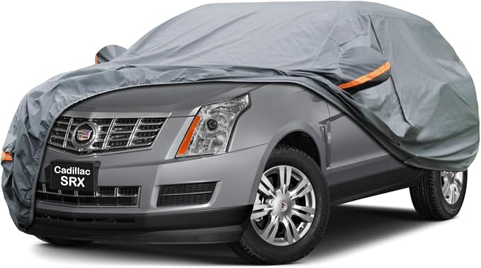 GUNHYI Premium Car Cover Custom Fit Cadillac SRX (2009-2016), 16 Layers Heavy Duty Car Cover Waterproof All Weather with Zipper Door for Sun Rain Snow Dust Uv Protection