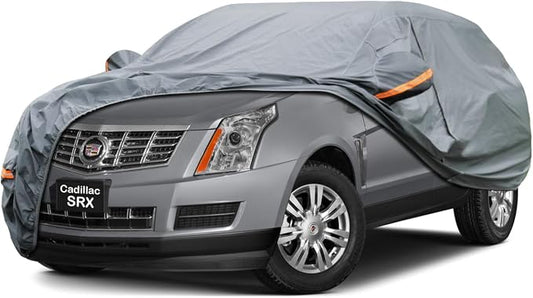 GUNHYI Premium Car Cover Custom Fit Cadillac SRX (2009-2016), 16 Layers Heavy Duty Car Cover Waterproof All Weather with Zipper Door for Sun Rain Snow Dust Uv Protection