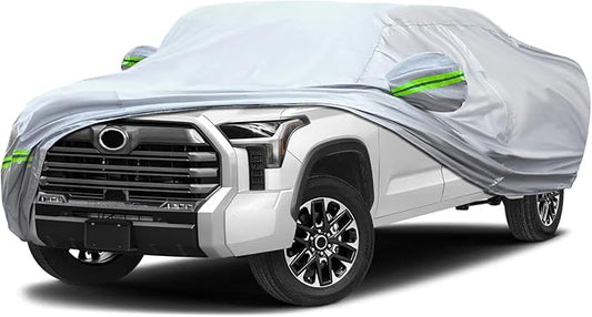6-Layer Full Car Cover Is All-Weather Waterproof, Heavy Outdoor Pickup Truck Covers, Universal in All Seasons, Snow Protection, Acid Rainproof, Sunscreen, UV Protection, Length up to 260 "(P-Xl