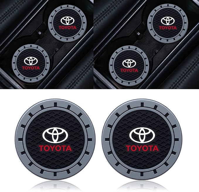 Car Cup Holder Coaster Compatible with Toyota Avalon Camry Prius Avalon Corolla RAV4 Highlander, Auto Cup Holder Insert Coaster, 2PCS