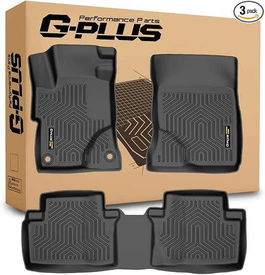 G-PLUS TPE Floor Mats Compatible with Honda Civic 2012-2015 | All Weather Protection,Non-Slip,Custom Fit Floor Cargo Liner,TPE Full Coverage,Black,3PCS