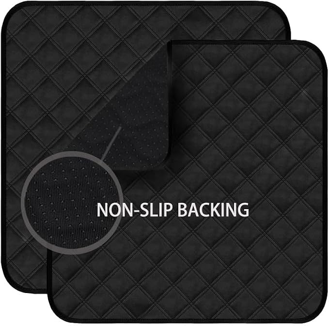 RIQINXIN Washable Incontinence Chair Pad 3pcs Non-Slip Waterproof Seat Protector Pads for Chair 21x22in Light Gray