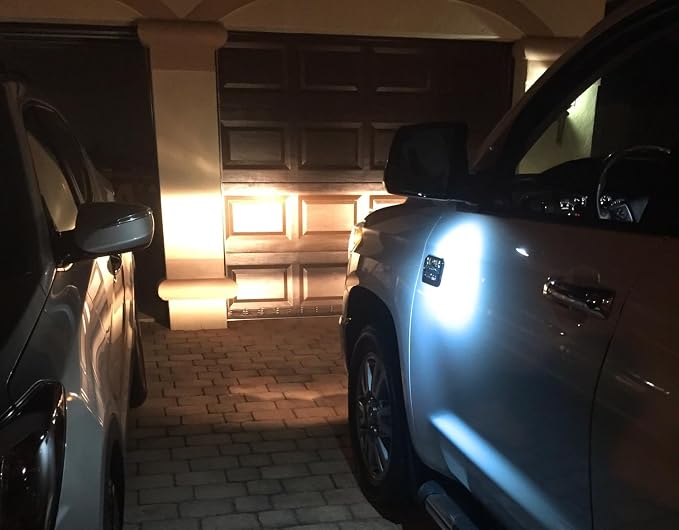 iJDMTOY Aqua Ice Blue 18-SMD Full LED Under Side Mirror Puddle Lights Compatible with Toyota 2007-2021 Tundra Sequoia