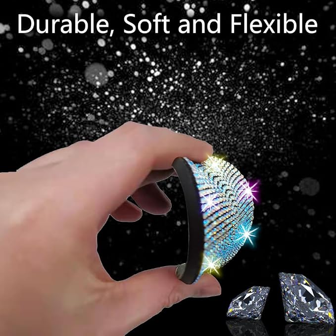 NBTEPEM 2pcs Bling Car Cup Holder Coaster, 2.75 inch Anti-Slip Shockproof Universal Fashion Car Coasters Insert Bling Crystal Rhinestone Automotive Interior Accessories for Women (2 pcs, Multicolor)