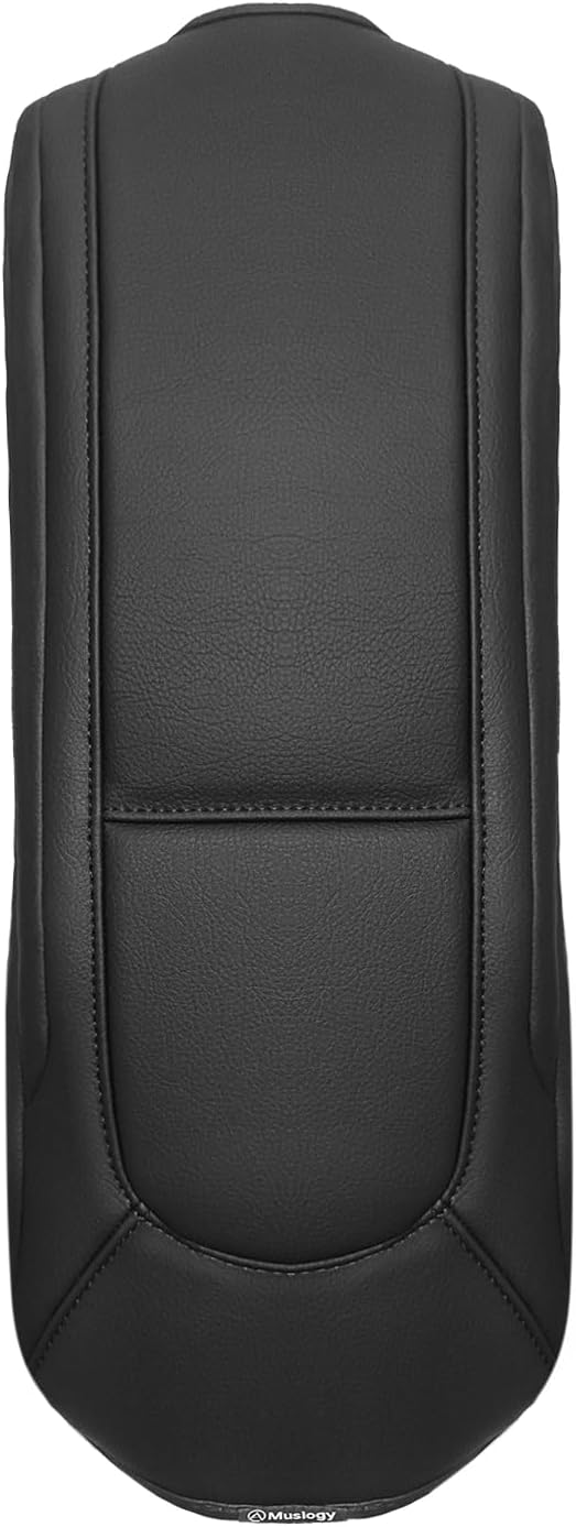 Muslogy Center Console Armrest Cover Fit for Nissan 2019-2025 Altima Accessories, Comfort Armrest Pad Console Lid Cushion Vegan Leather Regular Thick