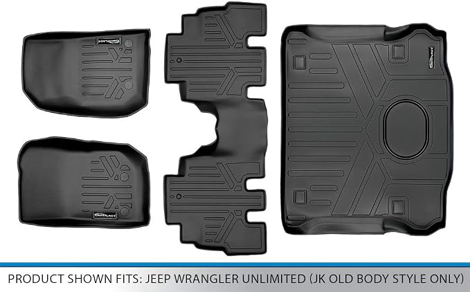 MAXLINER Floor Mats and Cargo Liner for 2015-2018 Jeep Wrangler