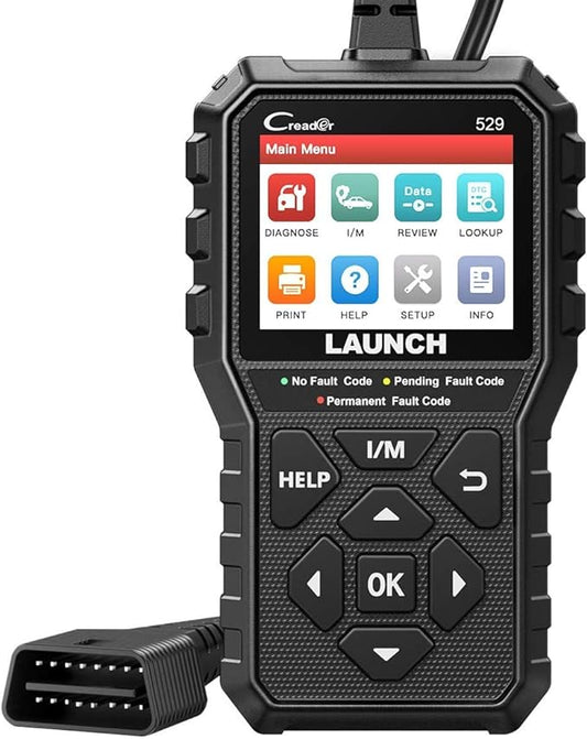 Launch CR529 OBD2 Diagnostic Scan Tool Code Reader for Car After 1996 | Check Egine Light, Read and Clear Codes, One Click 1/M, for DIYers, Lifetime F-ree Updates, 5 Yrs Backup