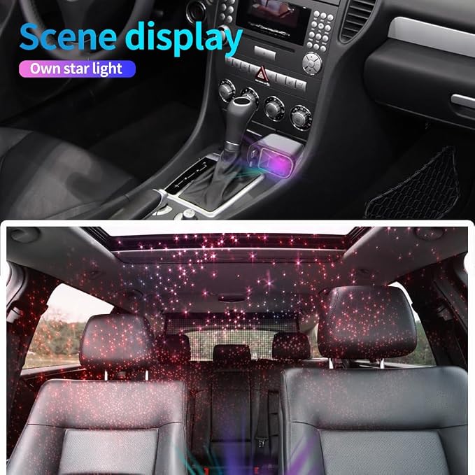 Starlight Retractable Car Charger, Car Phone Charger USB C Fast Charger | EloBeth Car Charger,Cigarette Lighter USB Charger Car Accessories,Road Trip Essentials Gift for Men,for iPhone 17/16,Galaxy