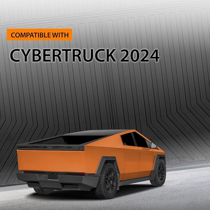 G-PLUS Trunk Mat Compatible with Tesla Cybertruck 2023-2025 | All Weather Protection,Non-Slip,Custom Fit Floor Cargo Liner,TPE Full Coverage,Black