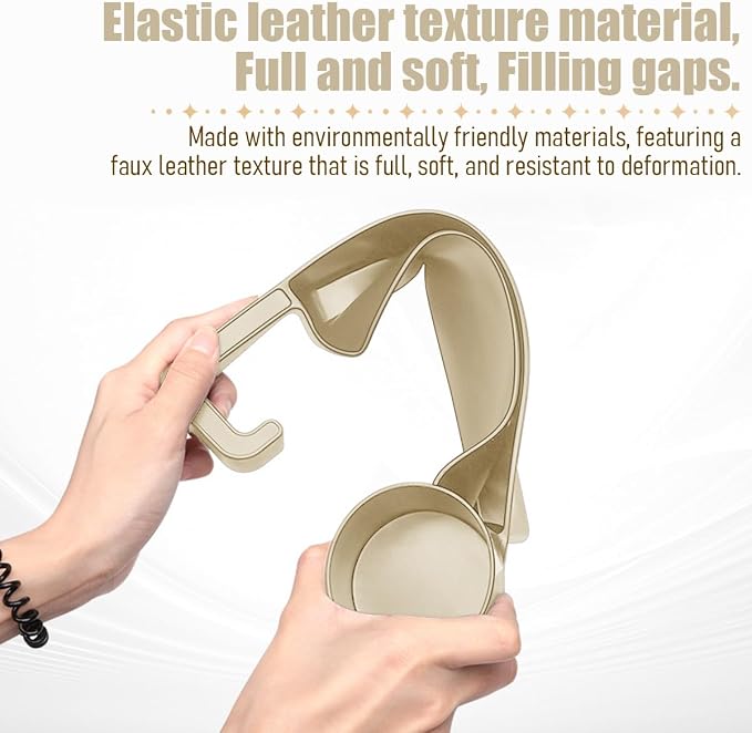2PCS Car Seat Gap Filler Organizer with Cup Holder, Multifunctional Side Seat Crevice Blocker Plug with Storage Slot, No-Drop Auto Console Side Gap Stopper Organizer, Universal Fit (Beige)