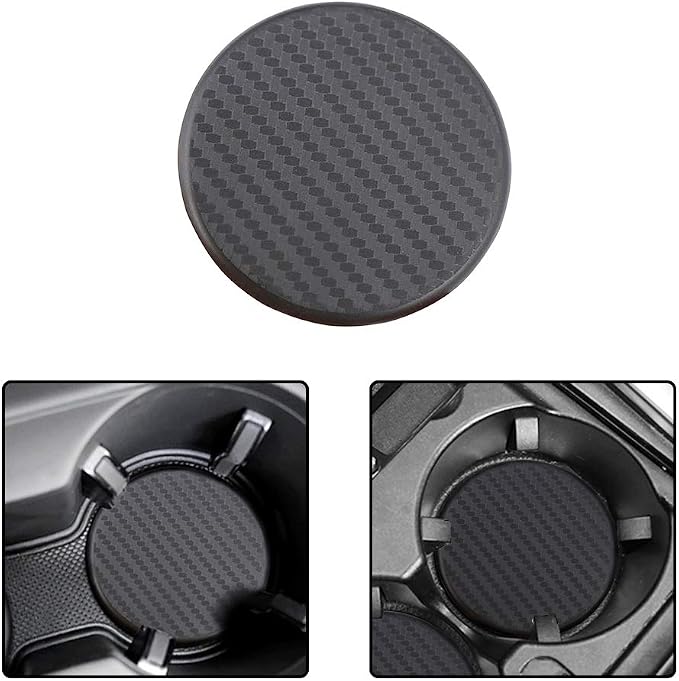2 Pcs 2.5 inch Diameter Car Interior Accessories Anti Slip Cup Mat Cup Holder Insert Coaster,Round