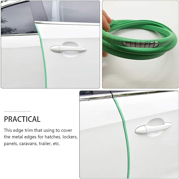 Garneck Car Door Protector Edge Guards Rubber U Shape Edge Trim Seal Strips Protector Car Door Edge Protection for Car Auto Vehicle 10M