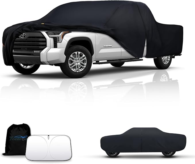 Truck Cover Outdoor Pickup Car Covers(Length up to 228 inch) Universal Fit for Nissan Frontier,Ford F150,Chevy C10,GMC Canyon Sierra 1500,Colorado,Ram 1500 etc Size T3(See Size Chart)