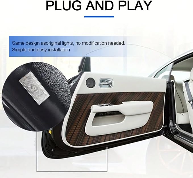Car LED Logo Projector Puddle Door Lights for 2006-2023 Dodge Charger Avenger Accessories, No Fade 4K-HD Welcome Lights, 2 Pack (R/T)