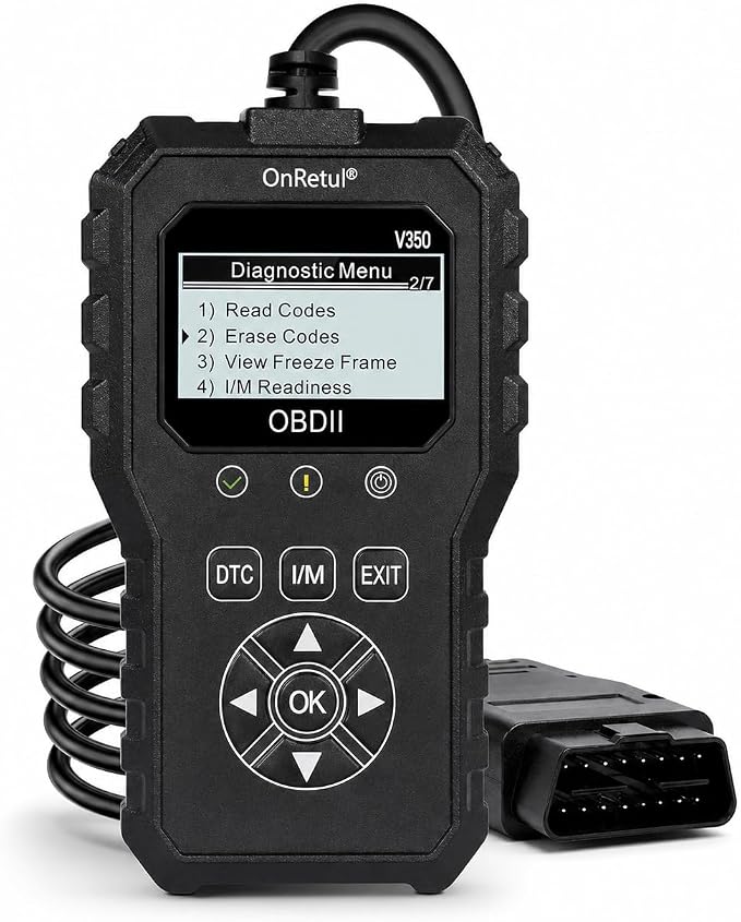 V350 OBD2 Diagnostic Diagnostic Tool Tool, Code Reader, Engine Light Diagnostic Tool, Battery Voltage Tester, for OBD2 Cars & Trucks Since 1996