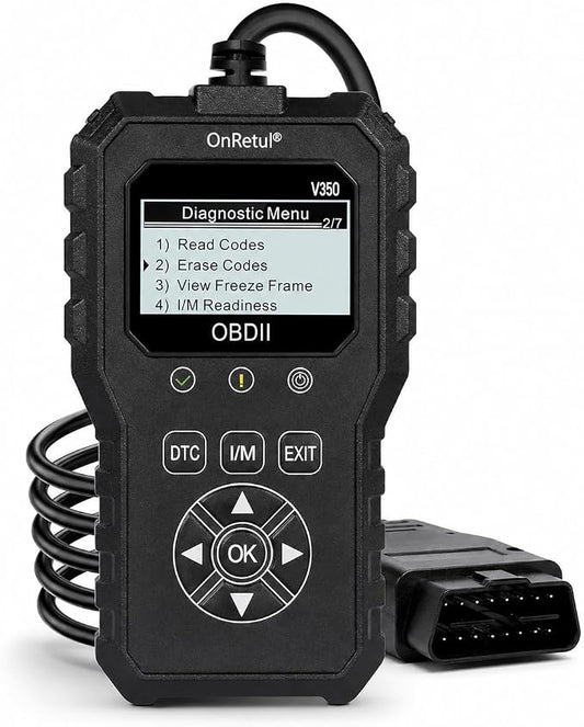 V350 OBD2 Diagnostic Diagnostic Tool Tool, Code Reader, Engine Light Diagnostic Tool, Battery Voltage Tester, for OBD2 Cars & Trucks Since 1996