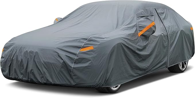 GUNHYI Premium Car Cover Custom Fit Lincoln Mark VII, 16 Layers Heavy Duty Car Cover Waterproof All Weather with Zipper Door for Sun Rain Snow Dust Uv Protection