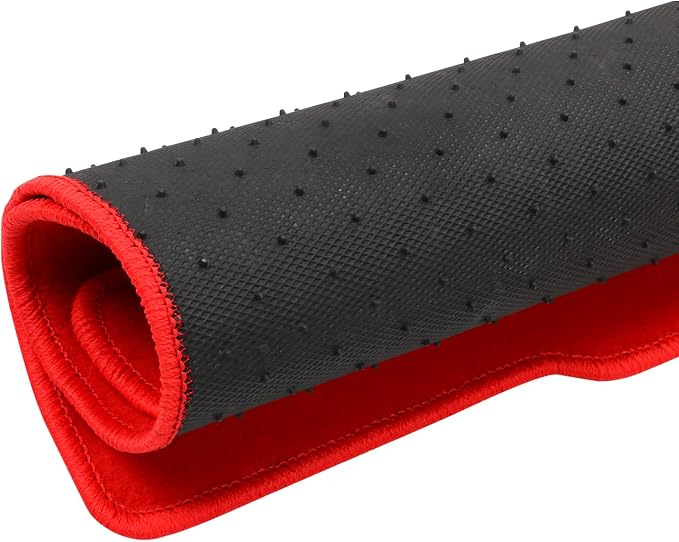 Fit 2016-2021 Honda Civic Floor Mats OEM Fitment Style Red with FC Logo | IKON MOTORSPORTS, Front & Rear Floor Mats Carpet With FC Logo 4PCS, 2017 2018 2019 2020