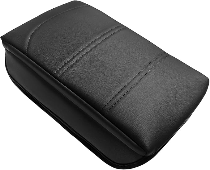 Muslogy Center Console Armrest Cover Fit for GMC Acadia 2017-2023 Accessories, Comfort Armrest Pad Console Lid Cushion Vegan Leather 1-Inch Extra Thick