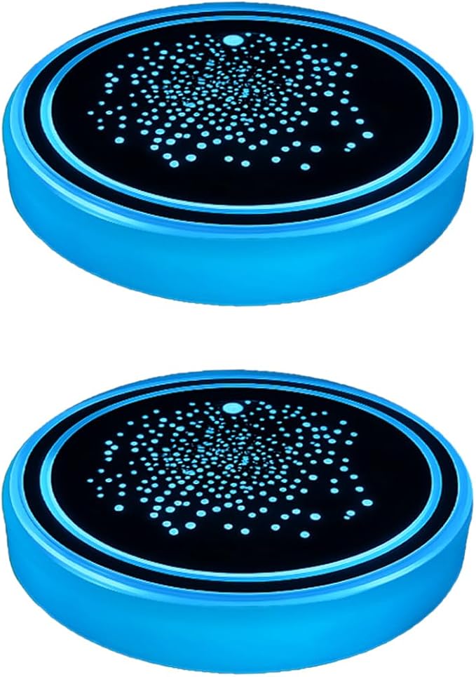 Mandark LED Car Cup Holder Lights, 2PCS Waterproof 7 Colors Changing Vehicle USB Charging Coaster Pad, Auto Interior Atmosphere Lamp Cup Mat Accessories, Universal for SUV Sedan Truck (Star)