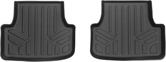 SMARTLINER Custom Fit Floor Liners - Fits 2022-2024 Volkswagen Golf R & Golf GTI - 1st & 2nd Row Liner Set - All Weather Floor Liners - Black