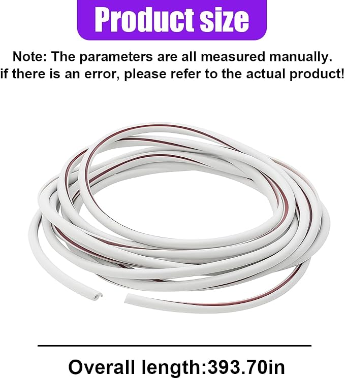 32Ft (10M) Car Door Edge Protector (White-10M) | Self-Adhesive Scratch Resistant U Shape Door Edge Guard Decoration, Anti-Collision Car Door Trim Strip for Truck, SUV, Sedan