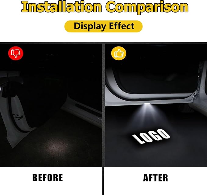 4Pcs Car Door Lights Logo Projector,Never Fade HD LED Door Welcome Projector Lights Compatible with LS/ES/is/LX/RX/GS/GX/RC Car Accessories,3D Ghost Shadow Lamp