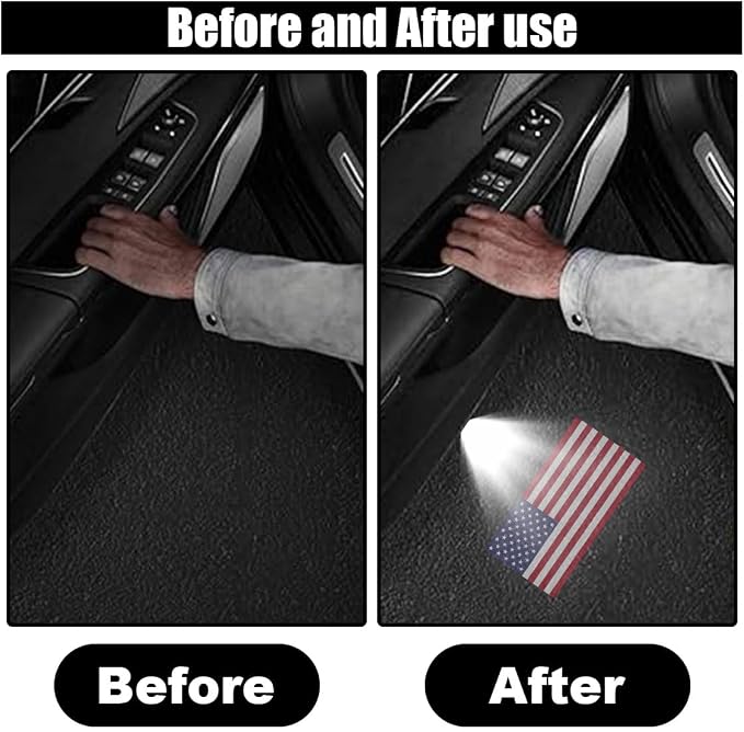 Car Door Lights Logo Projector, Wireless Car Door Logo Light, LED Welcome Courtesy Light Ghost Shadow Projector Lamp, Holeless Magnet Sensor Light Accessories