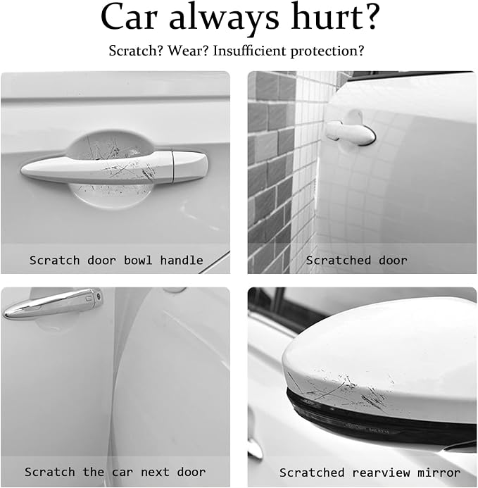 BetterJonny Crystal Car Scratch Protector, Rhinestone Bling Scratch Protectors (Colorful)