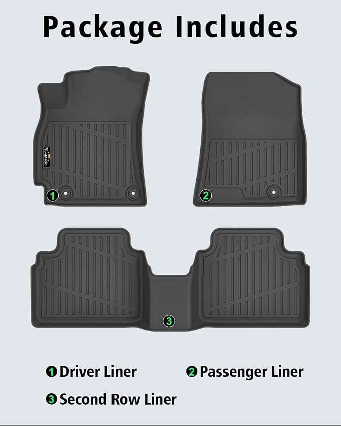 Floor Mats Custom for Kia K4 2025 2026 All Weather TPE Rubber Protection Front & Rear Row Anti-Slip Automotive Floor Liners for Kia K4 2025 Accessories | All Weather TPE Rubber Floor Liners Front & Rear Row Anti-Slip for K4 Accessories, Black