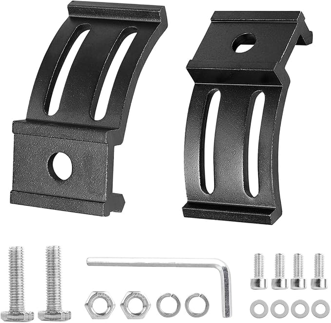 LED Light Bar Mounting Brackets Kit - 2PCS Bottom Mounted Slide Base Bracket Adjustable Universal for LED Pods Work Light Bars, for Jeep Offroad Truck SUV