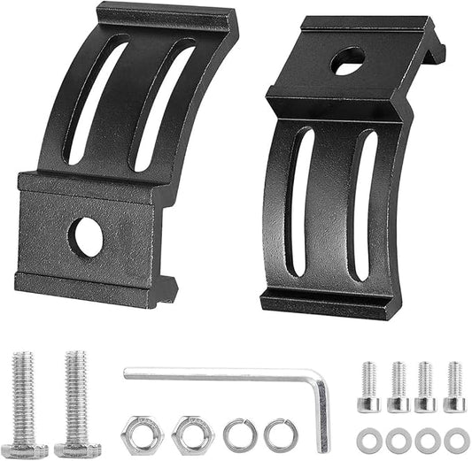 LED Light Bar Mounting Brackets Kit - 2PCS Bottom Mounted Slide Base Bracket Adjustable Universal for LED Pods Work Light Bars, for Jeep Offroad Truck SUV