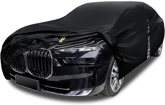 6 Layers Car Cover Waterproof All Weather for Automobiles, Size A4 Universal Fit for Dodge Charger, Lincoln Mkz, Lexus LS Rain Sun Protection with Door Zipper (199-208 inch)