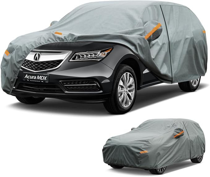 Kayme Heavy Duty Car Cover Custom Fit Acura MDX (2007-2026), Waterproof All Weather for Automobiles, Full Exterior Covers Sun Rain UV Protection.
