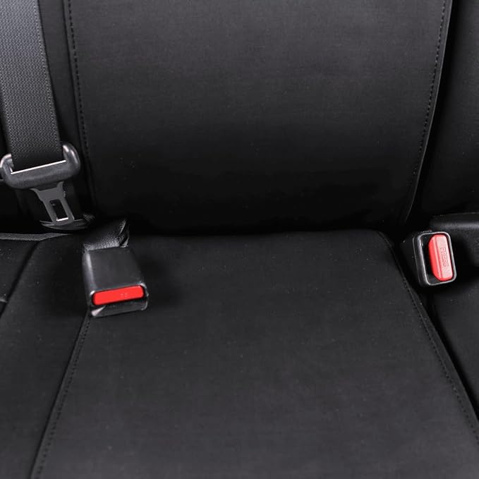 EKR Custom Fit Tacoma Rear Car Seat Covers for Toyota Tacoma 2016 2017 2018 2019 2020 2021 2022 2023 Access Cab - Second Row Only,Neoprene (Black)